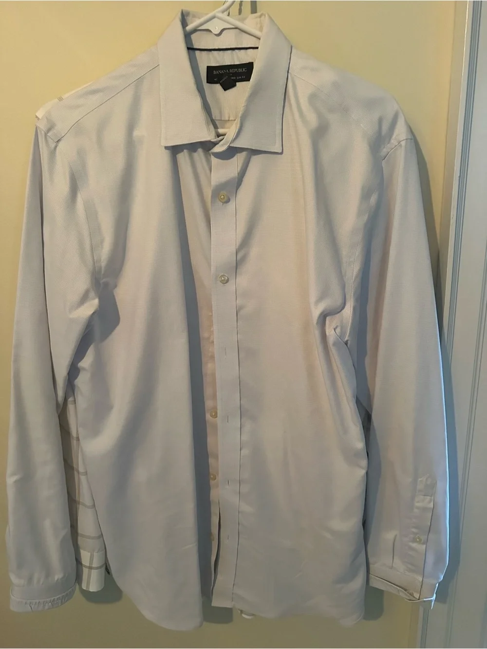 Banana Republic Black Windowpane Dress Shirts. 6 shirts all dry cleaned.